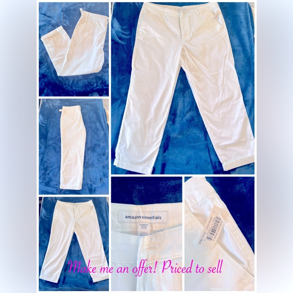 NWT! | Amazon Essentials Women's Cropped Girlfriend Chino Pant | Size 14